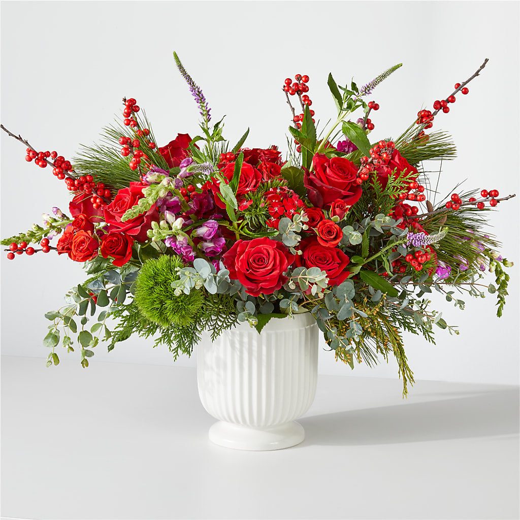 Big Red Bow Bouquet – Garden Of Eden Florist Inc, Coplay PA