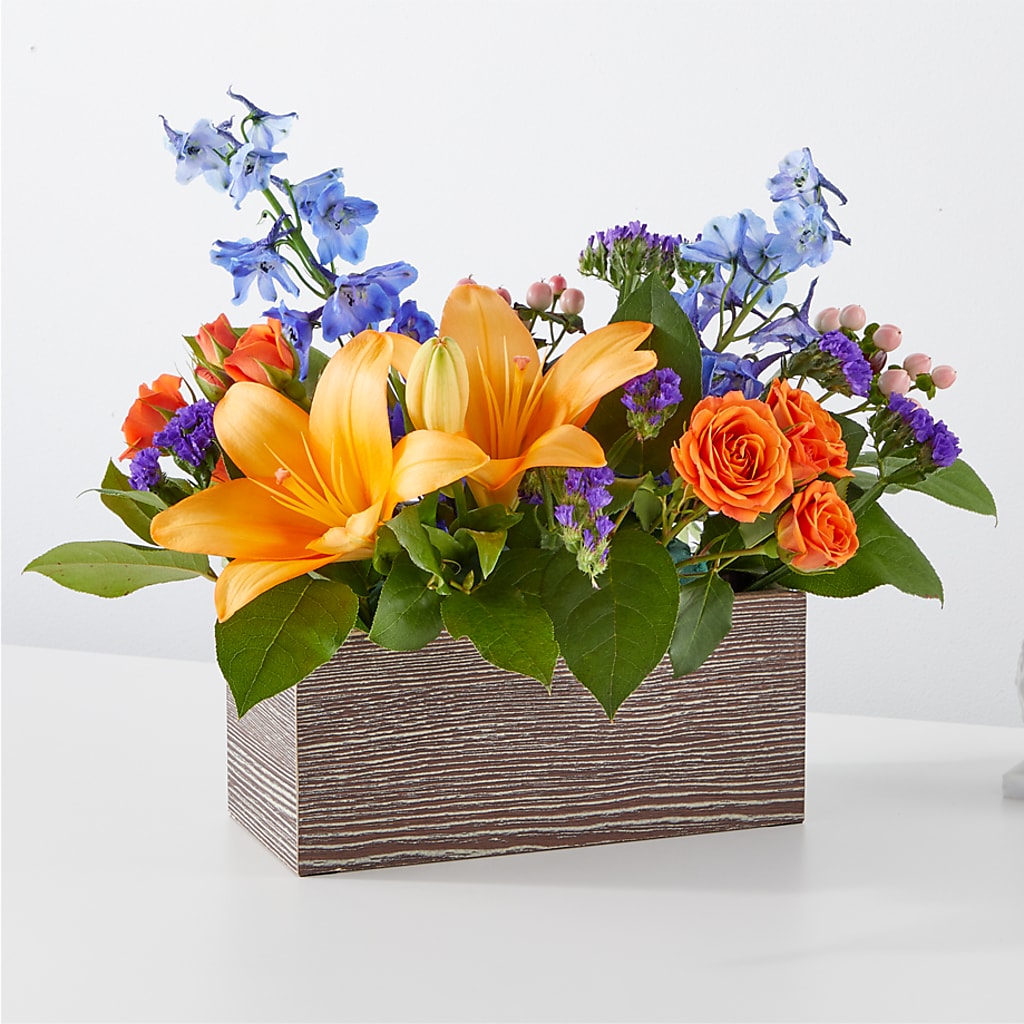 Radiant Citrus Box Bouquet – Garden Of Eden Florist Inc, Coplay PA