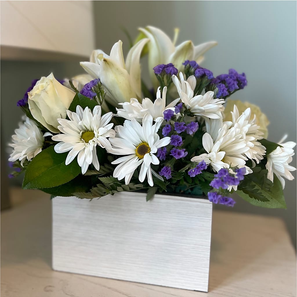 Beyond Blue Box Bouquet – Garden Of Eden Florist Inc, Coplay PA