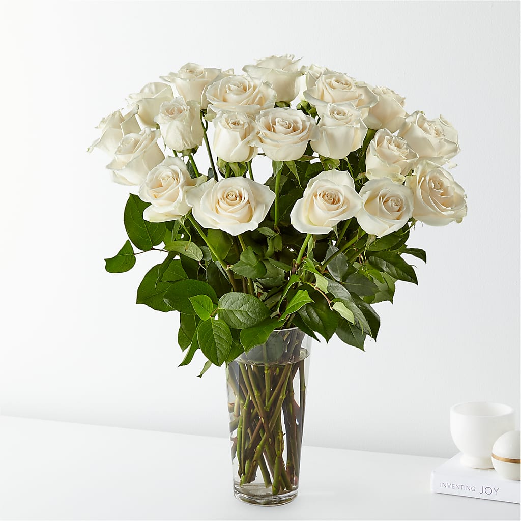 Long Stem White Rose Bouquet – Garden Of Eden Florist Inc, Coplay PA