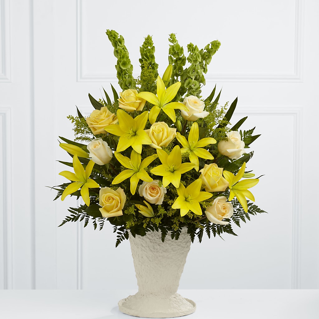 Golden Memories Arrangement – Garden Of Eden Florist Inc, Coplay PA