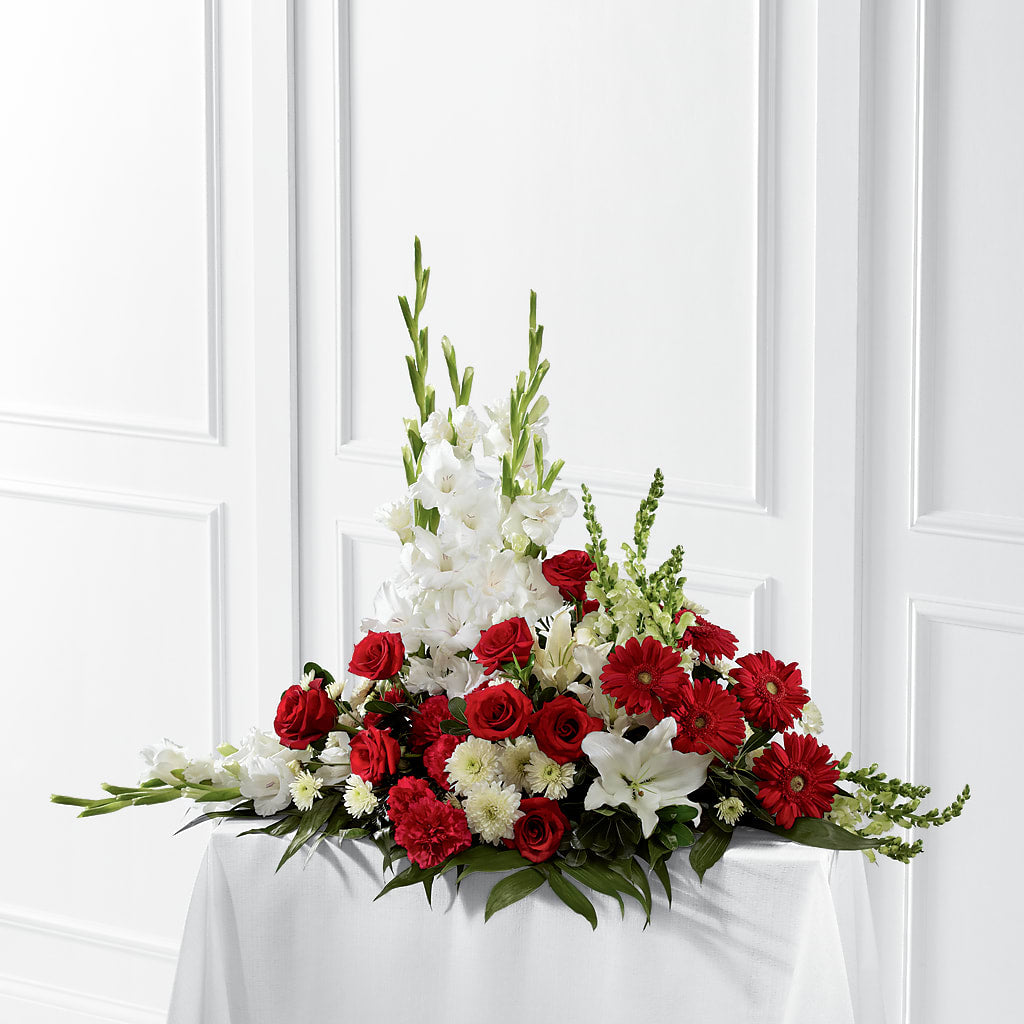 Crimson & White Arrangement – Garden Of Eden Florist Inc, Coplay PA