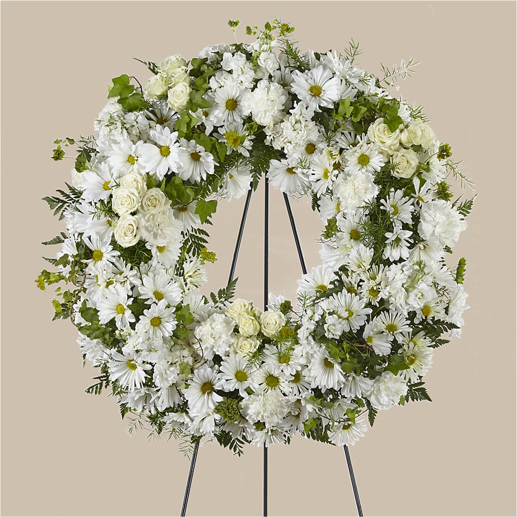 Faithful Wishes Wreath – Garden Of Eden Florist Inc, Coplay PA