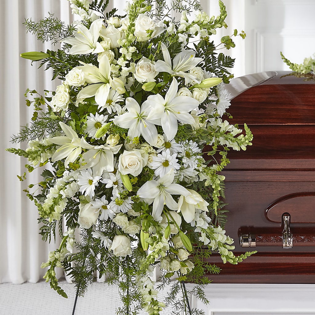 Loving Thoughts Standing Spray – Garden Of Eden Florist Inc, Coplay PA