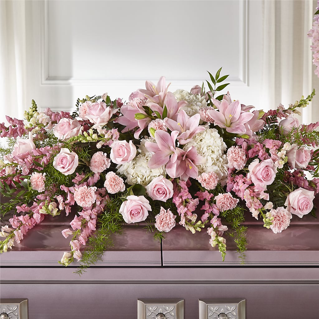 Life & Remembrance Casket Spray – Garden Of Eden Florist Inc, Coplay PA
