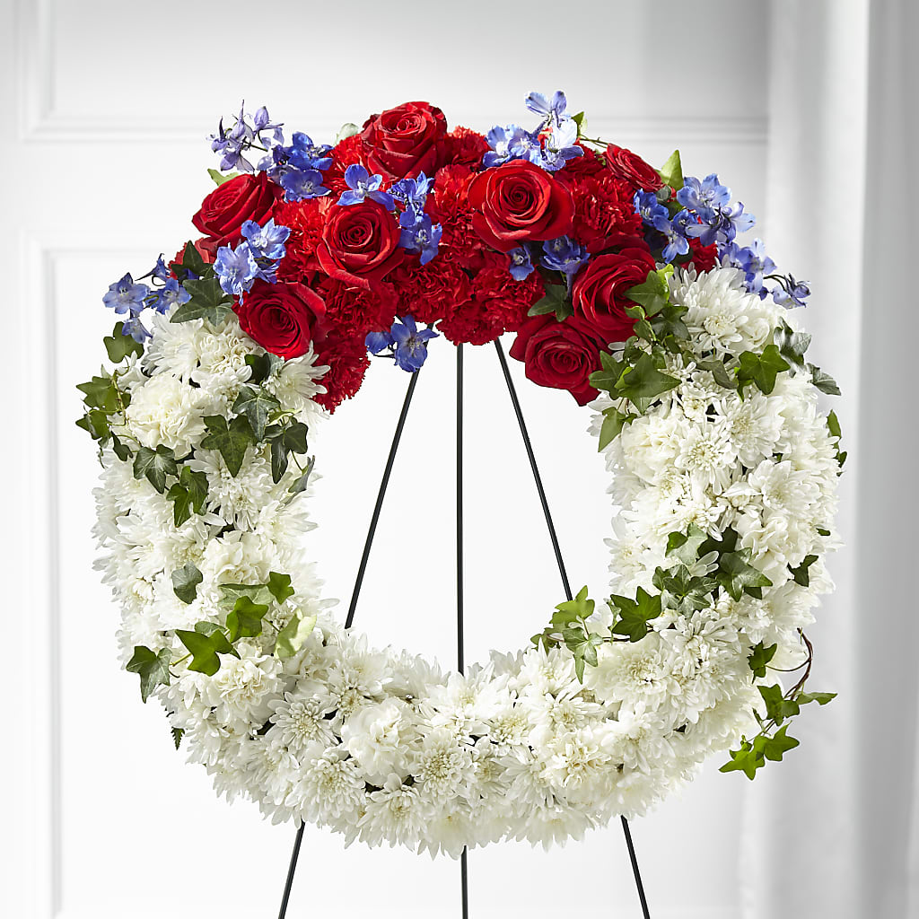 Patriotic Passion Wreath – Garden Of Eden Florist Inc, Coplay PA