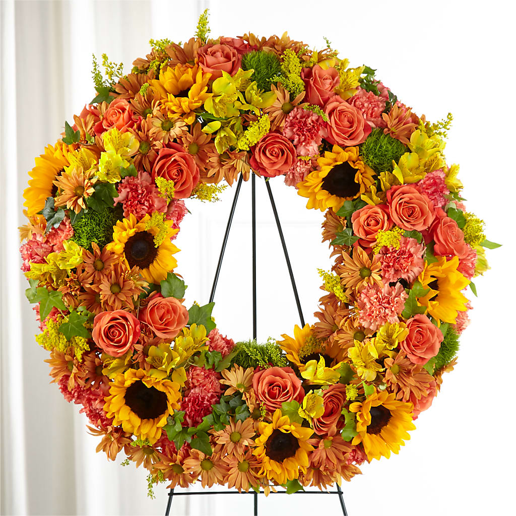 Autumnal Memories Wreath (Standard) – Garden Of Eden Florist Inc, Coplay PA