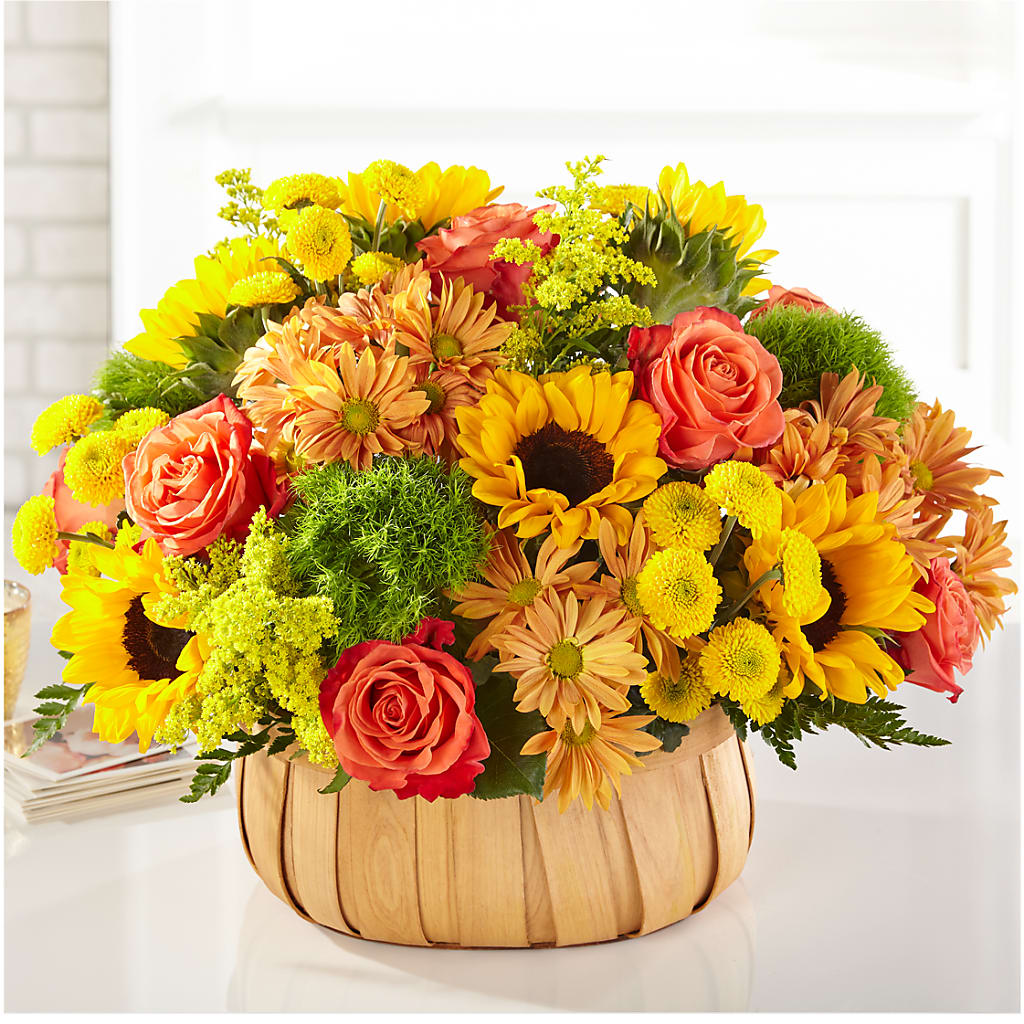 Harvest Sunflower Basket – Garden Of Eden Florist Inc, Coplay PA