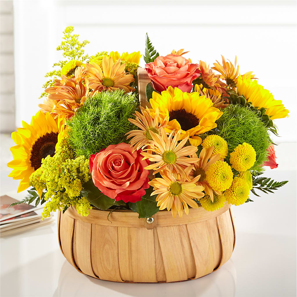 Harvest Sunflower Basket – Garden Of Eden Florist Inc, Coplay PA