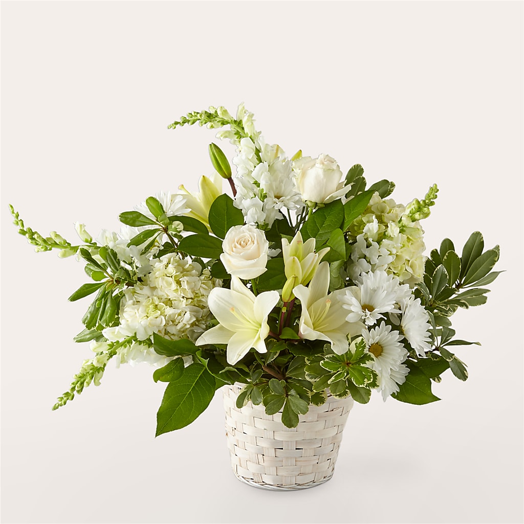 Ivory Elegance Floral Basket – Garden Of Eden Florist Inc, Coplay PA