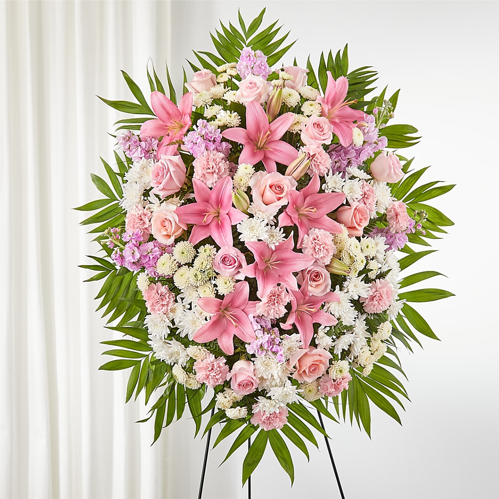 Offering Solace Standing Spray – Garden Of Eden Florist Inc, Coplay PA