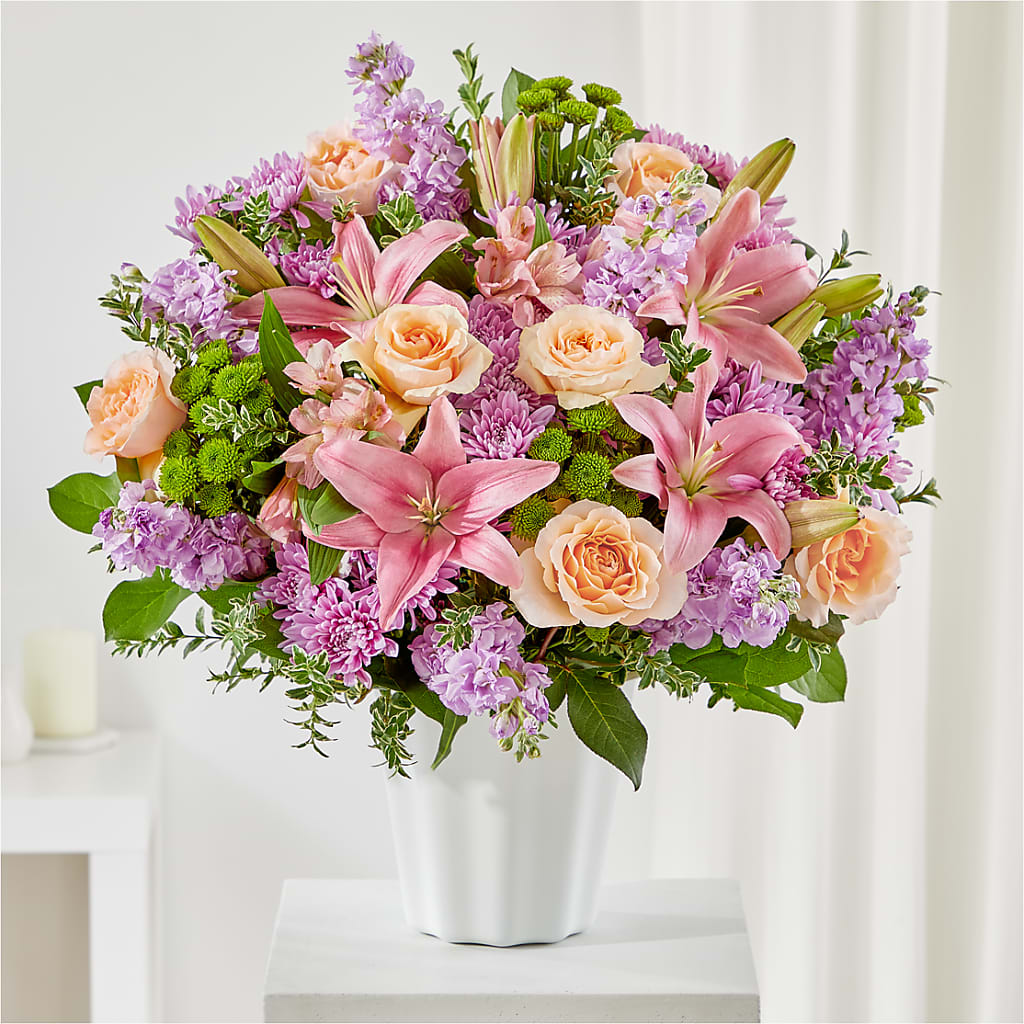 Supportive Embrace Tabletop Basket – Garden Of Eden Florist Inc, Coplay PA