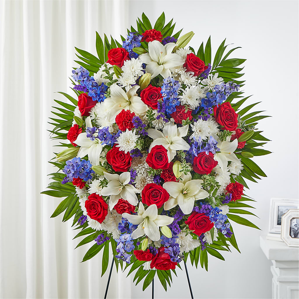 Cherished Service Standing Spray – Garden Of Eden Florist Inc, Coplay PA