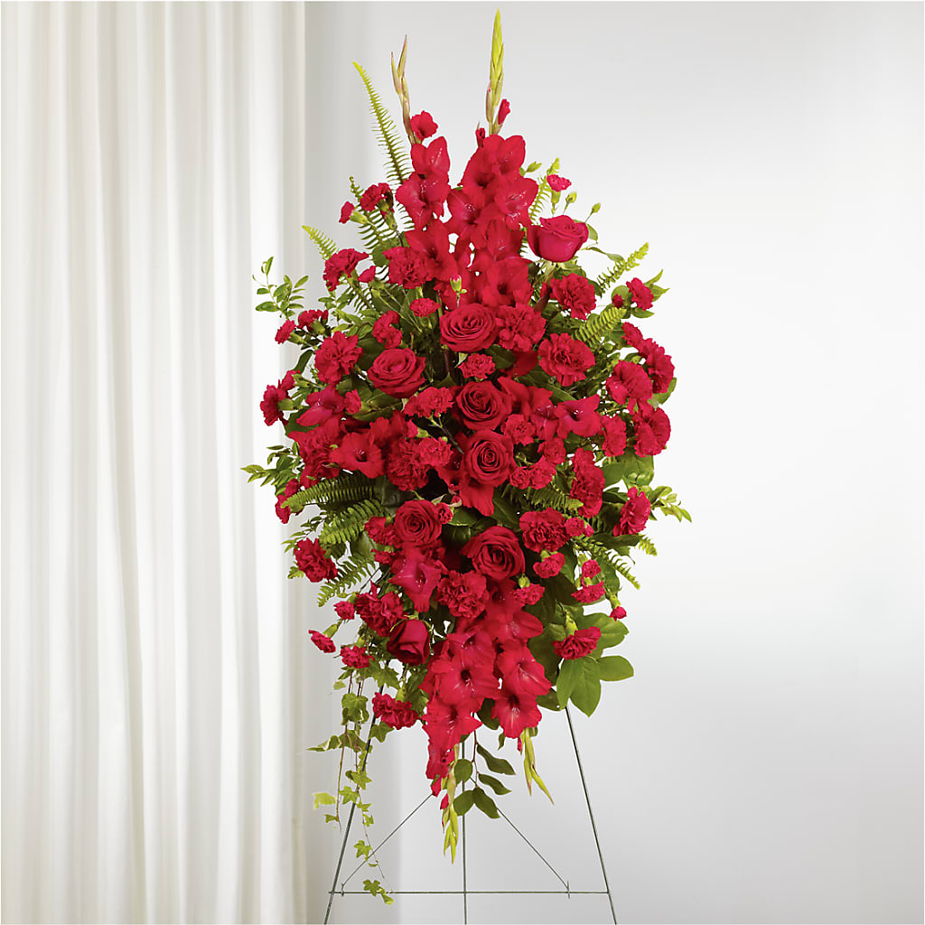 From the Heart Standing Spray – Garden Of Eden Florist Inc, Coplay PA