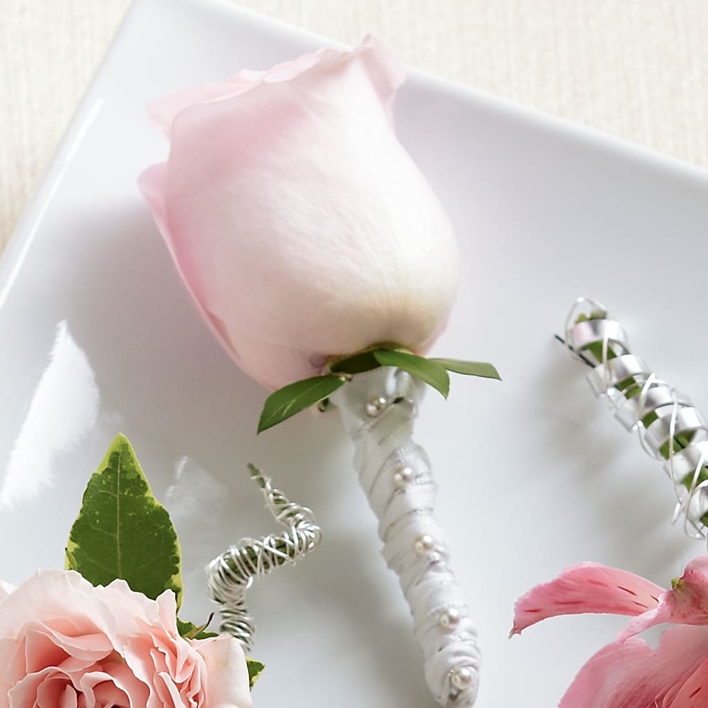 Pink Rose Boutonniere – Garden Of Eden Florist Inc, Coplay PA