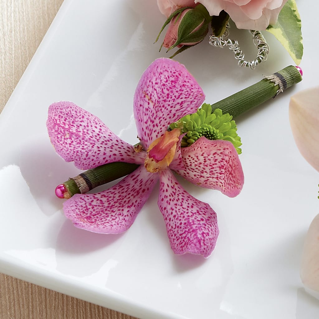 Pink Mokara Boutonniere – Garden Of Eden Florist Inc, Coplay PA