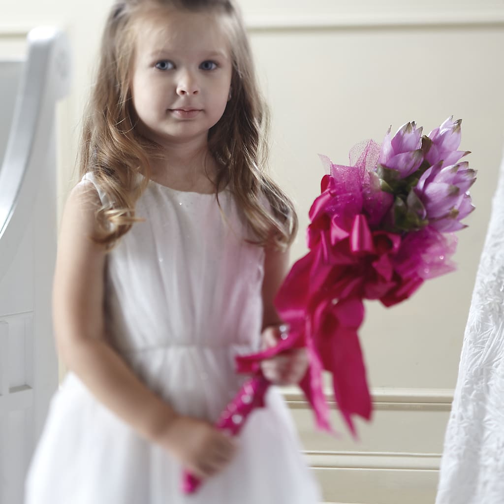 Sparkle Pink Flower Girl Bouquet – Garden Of Eden Florist Inc, Coplay PA