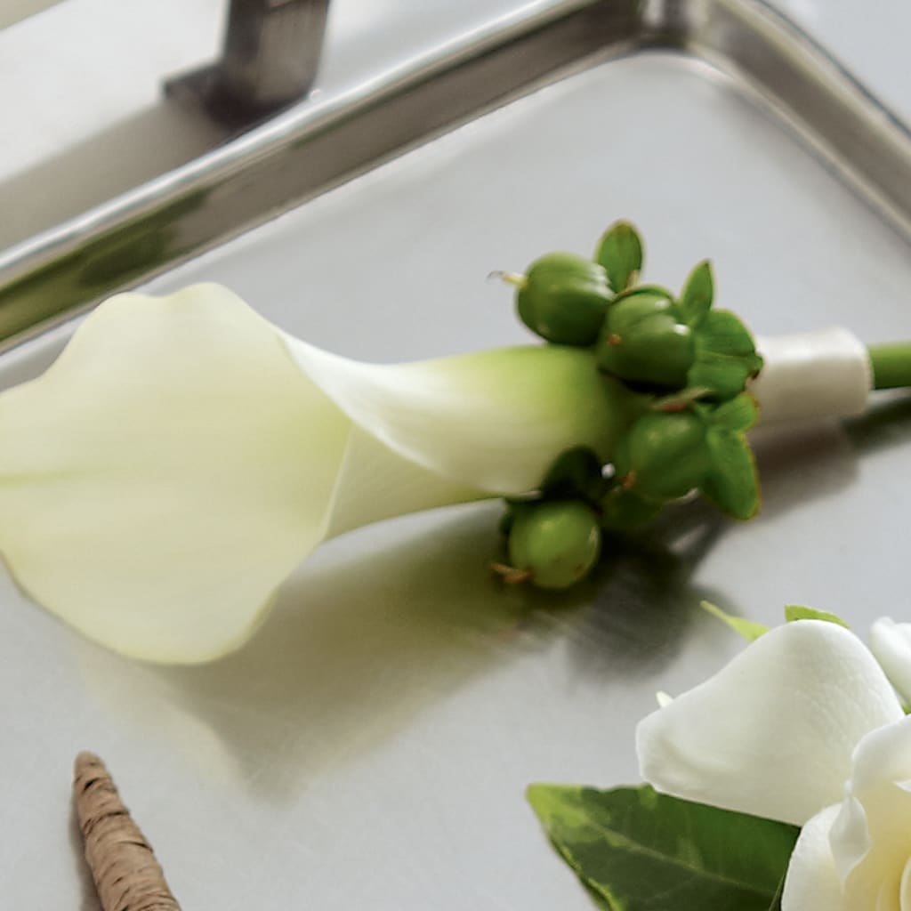 White Calla Boutonniere – Garden Of Eden Florist Inc, Coplay PA
