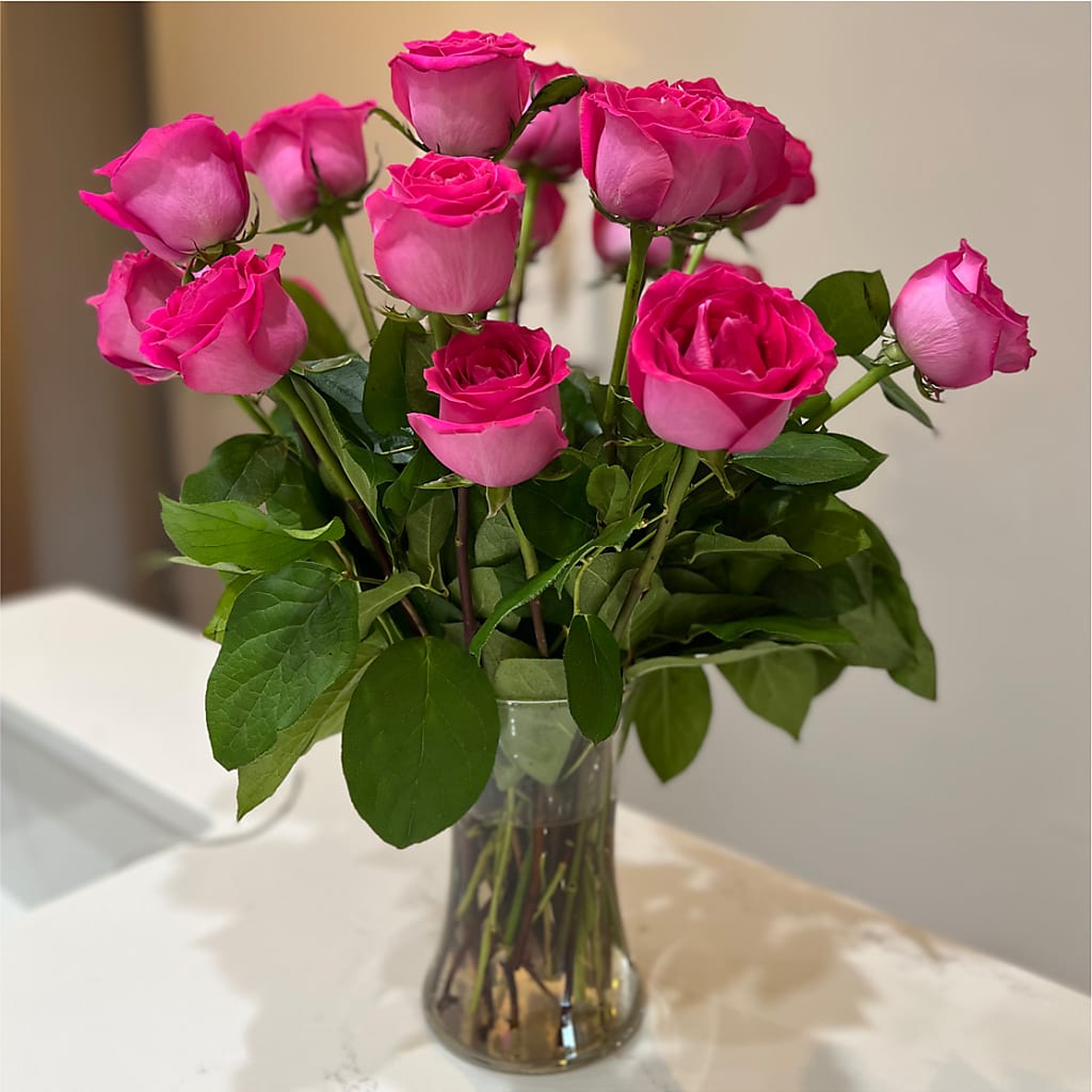 Long Stem Pink Rose Bouquet –  Garden Of Eden Florist Inc, Coplay PA