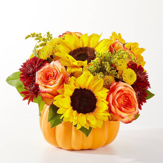 Golden Gourd Pumpkin Bouquet –  Garden Of Eden Florist Inc, Coplay PA