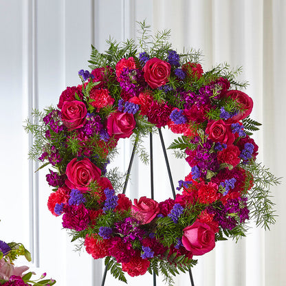 Calming Colors Wreath –  Garden Of Eden Florist Inc, Coplay PA