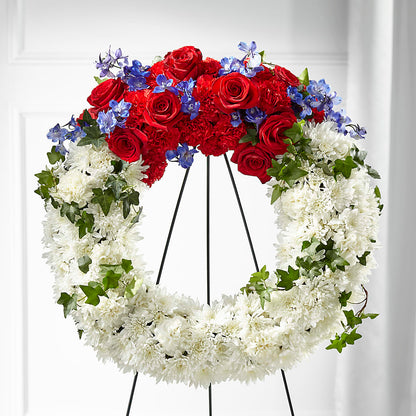 Patriotic Passion Wreath –  Garden Of Eden Florist Inc, Coplay PA