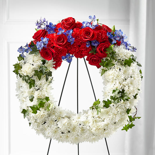 Patriotic Passion Wreath –  Garden Of Eden Florist Inc, Coplay PA
