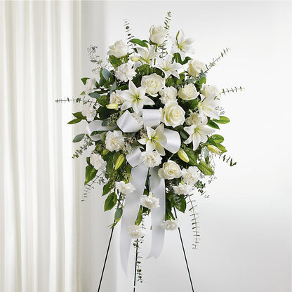 With Care Standing Spray –  Garden Of Eden Florist Inc, Coplay PA