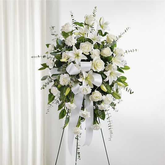 With Care Standing Spray –  Garden Of Eden Florist Inc, Coplay PA