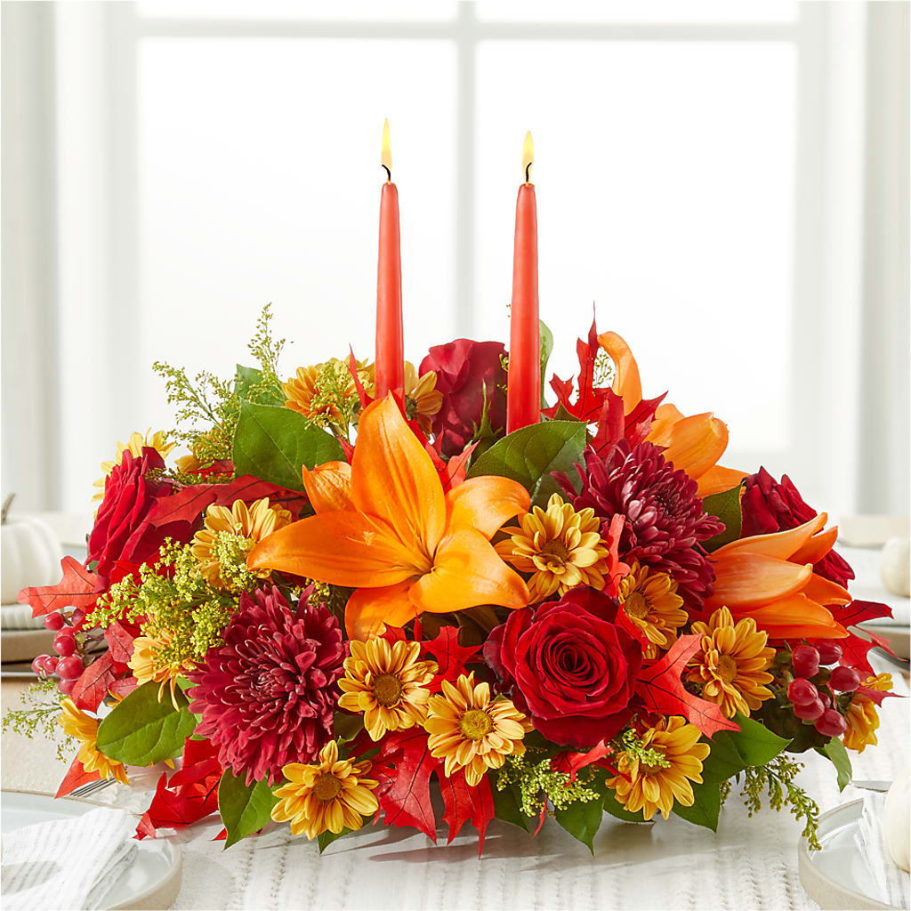 Autumn's Embrace Centerpiece –  Garden Of Eden Florist Inc, Coplay PA