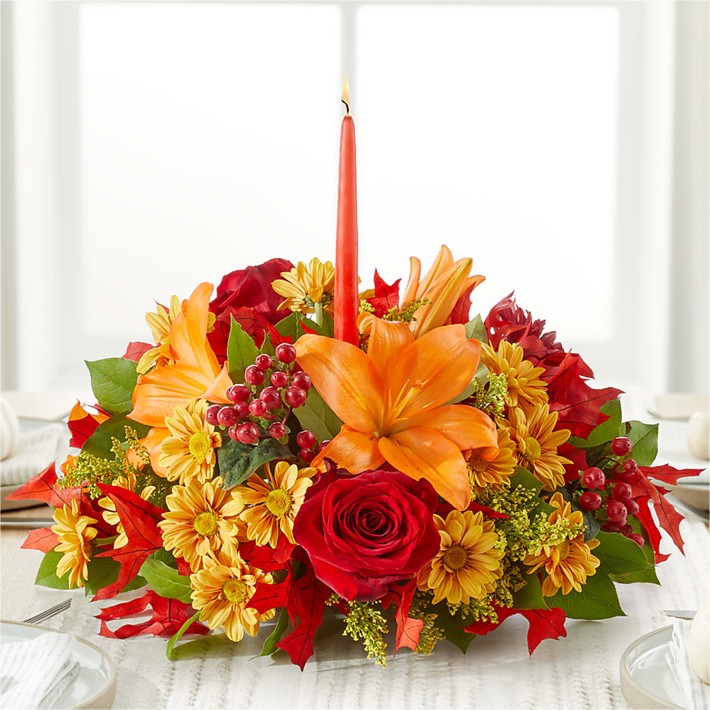 Autumn's Embrace Centerpiece –  Garden Of Eden Florist Inc, Coplay PA