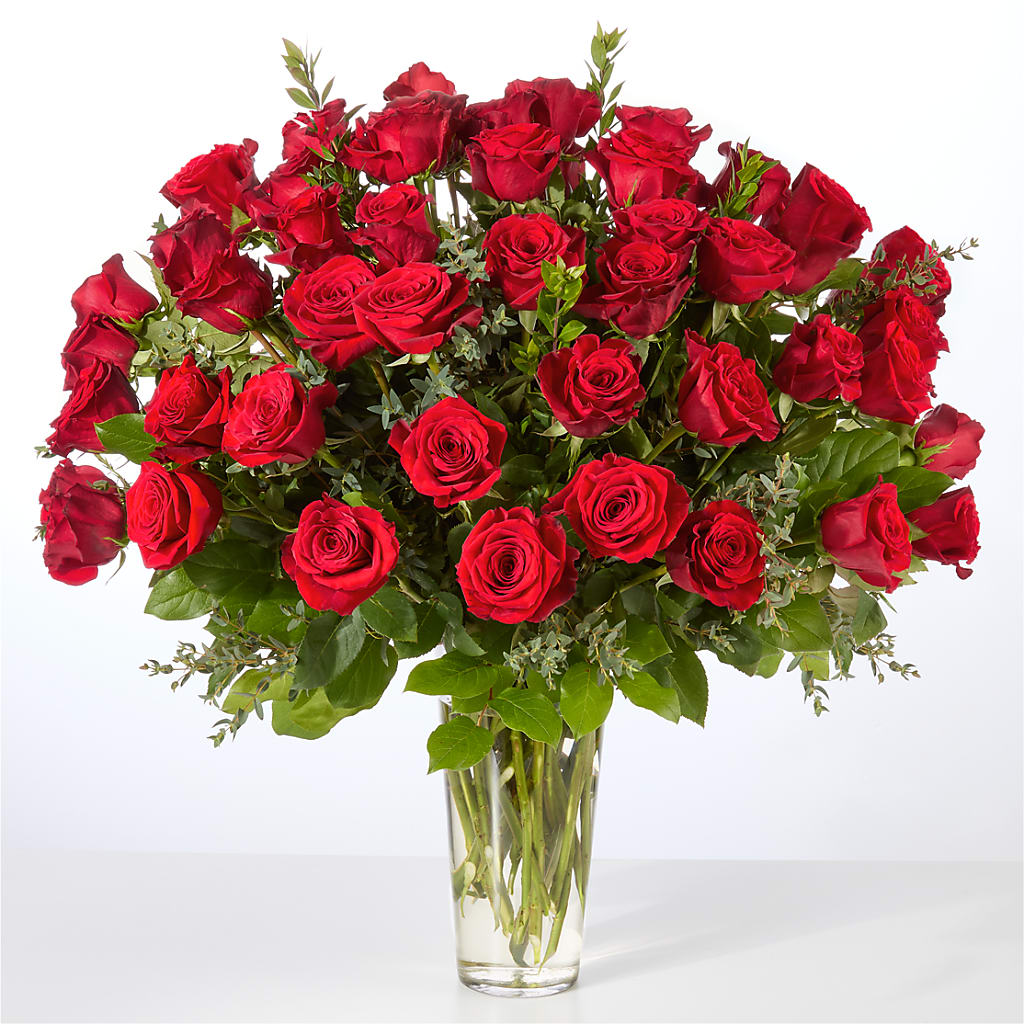 Forever Yours Fifty Stem Red Rose Bouquet –  Garden Of Eden Florist Inc, Coplay PA