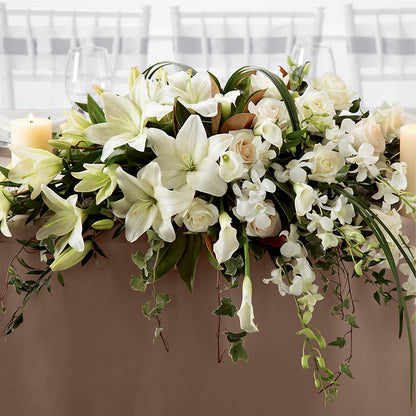 White Linen Arrangement –  Garden Of Eden Florist Inc, Coplay PA